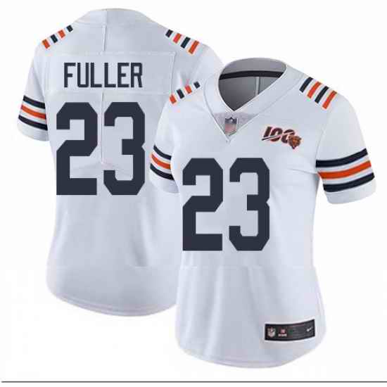Bears 23 Kyle Fuller White Alternate Women Stitched Football Vapor Untouchable Limited 100th Season Jersey